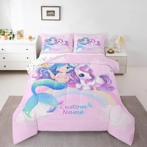 Miniatura 14 de Erosebridal Juego de ropa de cama de baloncesto rosa tamaño matrimonial para niños y niñas, juego de edredón con temática deportiva, edredón