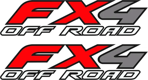 GOLD HOOK FX4 - Calcomanías todoterreno compatibles con Ford F-150 F-250 F-350 2015-2024 - Juego de 2 calcomanías metálicas para cabecera de noche