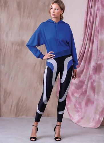 Miniatura 6 de Vogue Misses - Paquete de patrón de costura para tops y leggings de talle alto, código de diseño V1945, tallas XS-S-M-L-XL-XXL, multicolor