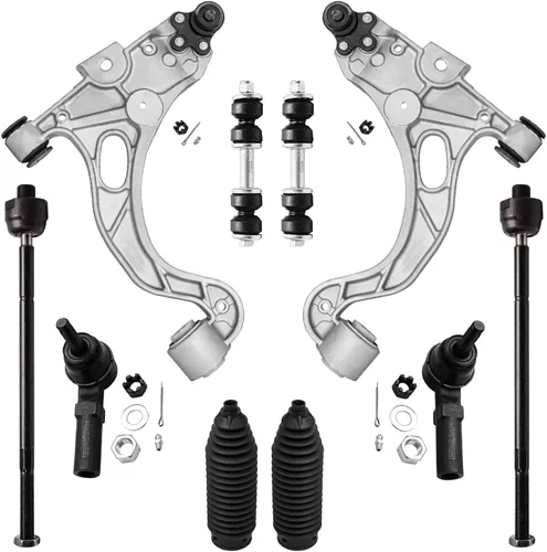 Miniatura 50 de Detroit Axle - Kit de suspensión frontal de 10 piezas para Jeep 2002-2004 Liberty, 2 brazos de control superiores con rótula 2 rótulas inferiores, 4