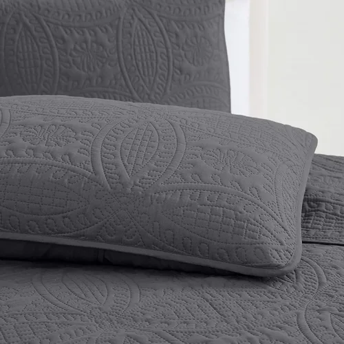 Miniatura 5 de Mellanni - Juego de colcha para cama individual con funda de almohada - Cubierta de ropa de cama con tecnología de acolchado ultrasónico - Juego