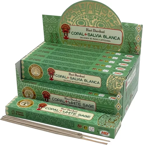 Miniatura 6 de Hari Darshan - Varillas de incienso hechas a mano, 12 cajas x 15 varillas, total de 180 varillas (copal)
