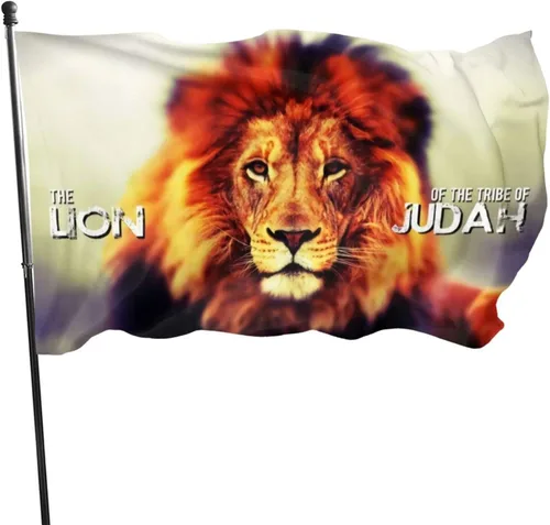 Ali Yee Bandera de León de la Tribu de Judá de 3 x 5 pies, bandera resistente a la decoloración UV para exteriores, casa, porche, decoración de