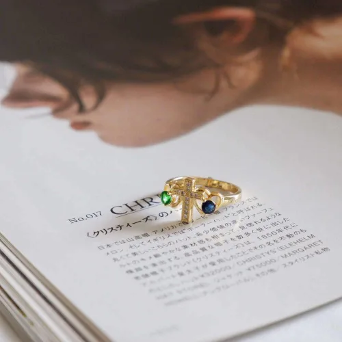 Miniatura 6 de Anillo de pureza cristiana para adolescentes y niñas, anillos de cruz para mujeres, joyería cristiana con pulgar de amor, anillo de plata de ley