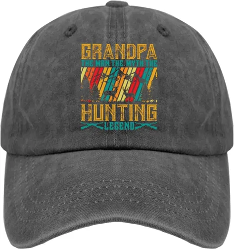Miniatura 12 de Dad Hats GGRANDPA The MRN The Myth The Hunting Legend Gorra de béisbol, divertida gorra para hombre Pigmento gris