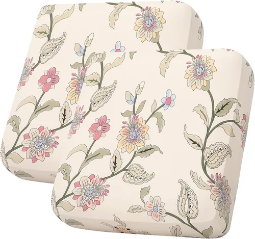 Miniatura 147 de hyha Fundas de cojín estampadas para sofá al aire libre, fundas florales lavables para muebles de patio, exteriores, funda de repuesto para asiento