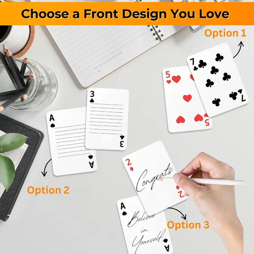 Miniatura 6 de Baraja personalizada de cartas – Monograma personalizado con iniciales de nombre – Recuerdos de boda, aniversario, fiesta y evento – Alternativa