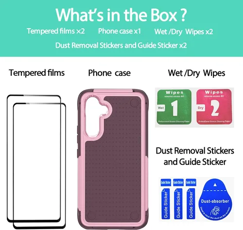 Miniatura 208 de Jeylly Compatible con Samsung Galaxy A22 5G Funda, Funda Samsung A22 5G con 2pcs protectores de pantalla de vidrio templado