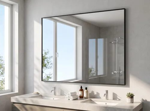 Miniatura 17 de BEAUTYPEAK Espejo de pared rectangular dorado de 24 x 36 pulgadas con marco de metal, se cuelga horizontal o vertical para sala de estar