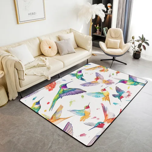 Miniatura 11 de Feelyou Linda alfombra decorativa de hongos para sala de estar, alfombra de área de hongos de dibujos animados de 3 x 5 para niños, niñas