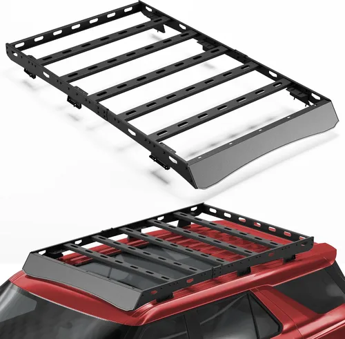 Miniatura 21 de Soporte de techo para Toyota 4Runner 2010-2024 5ª generación, cesta de carga de longitud completa resistente con barras transversales, estante