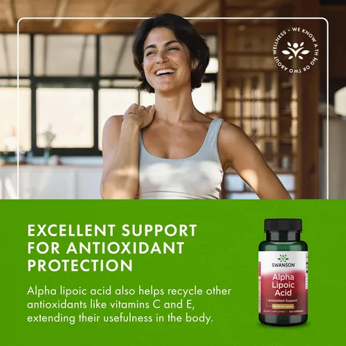 Miniatura 6 de Swanson Ácido alfa lipoico – Suplemento natural que apoya niveles saludables de presión arterial ya dentro de un rango normal – Promueve
