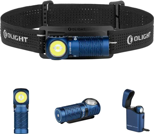 Miniatura 10 de OLIGHT Perun 3 Mini Faro Premium de 1250 Lúmenes Linterna con Caja de Carga Tipo C, Faro Recargable con Opción de Luz Roja, Perfecto para Trabajar