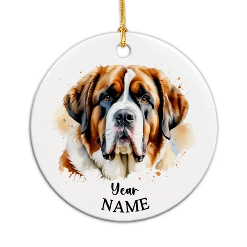 Miniatura 18 de Adorno de Navidad personalizado para perro Airedale, adorno de cerámica para hombres y mujeres, adornos de cerámica personalizados para perros