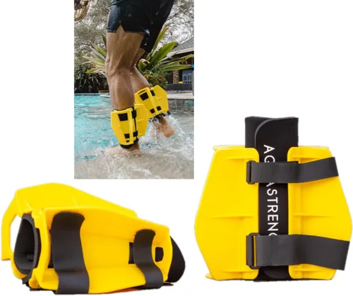Miniatura 5 de Aquastrength Aletas de resistencia acuática Aumenta el arrastre para fuerza y tonificación Pesas de piernas de agua para piscina Guía