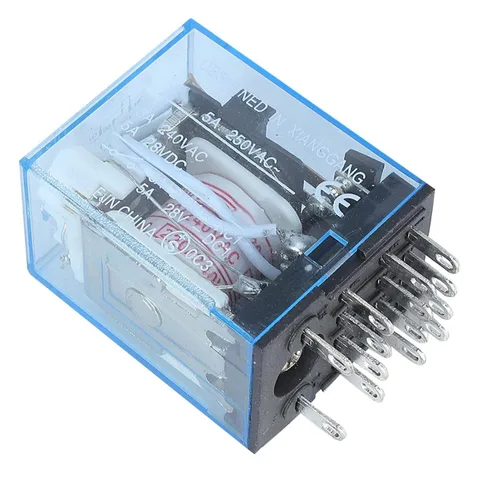 Miniatura 8 de Mini MY4NJ Relé, DC 12V 24V AC 110V 220V 5A, 14 pines MY4NJ Relé Interruptor con Base de Relé Socket (DC12V)