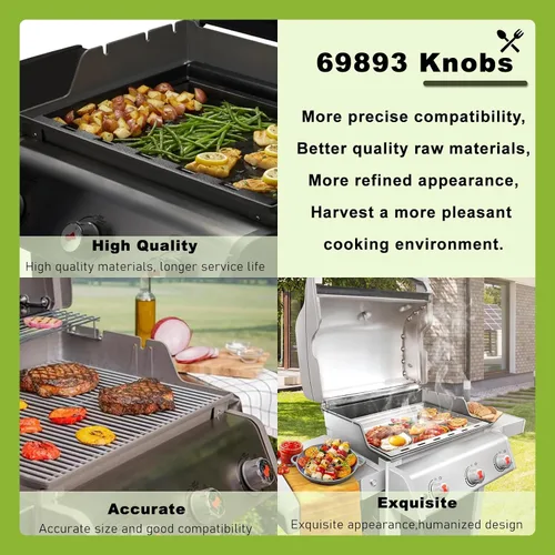 Miniatura 6 de Actualización 69893 Perillas de control de parrilla compatibles con Weber Spirit E 310,320 y 330 (con controles frontales superiores) años 2013