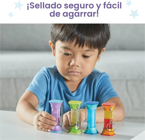 Miniatura 6 de hand2mind Tubos sensoriales relajantes de remolinos, mini llaveros, artículos para aliviar la ansiedad, juguetes calmantes para niños, suministros