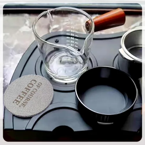 Miniatura 5 de Pantalla de disco de espresso de 2.106 in, grosor de 0.067 in, 150 μm, ducha inferior, malla de filtro de café para cesta de filtro de portafiltro