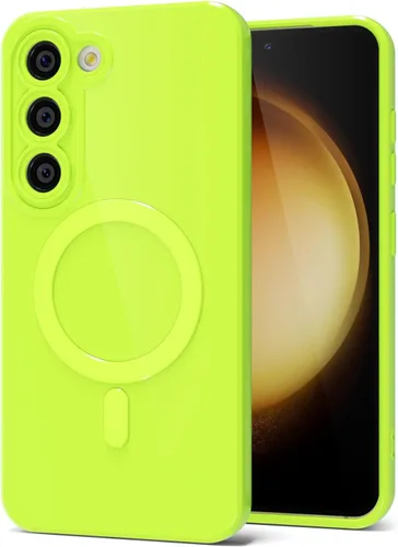 Miniatura 13 de Svanove para Samsung Galaxy S22 Funda de teléfono de silicona magnética, compatible con Magsafe, linda para mujeres, brillante color brillante, gel