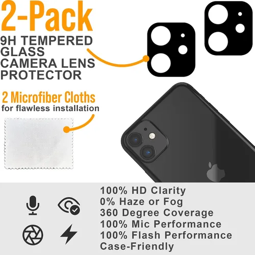 Miniatura 5 de Scooch Protector de pantalla 5 en 1 para iPhone 11 (paquete de 3) con protector de lente de cámara (paquete de 2) vidrio templado 9H de alta