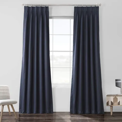 Miniatura 10 de HPD Half Price Drapes PRCT-S04B-84-FP - Cortina plisada de algodón sólido (1 panel), 25 x 84 pulgadas, gris Millstone