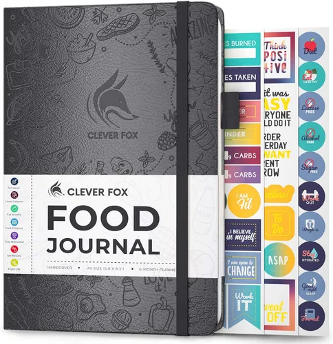 Miniatura 15 de Clever Fox Diario de Alimentos de Bolsillo - Diario Diario de Alimentos, Planificador de Comidas para Rastrear Calorías y Nutrientes, Cuaderno