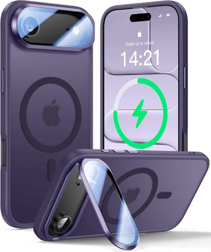 Miniatura 72 de VOFATA - Funda magnética para iPhone 17 Pro Max, cubierta para cámara con soporte, protección completa para la cámara, compatible con MagSafe