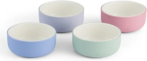 Miniatura 15 de Elk and Friends Cuencos de porcelana para niños con manga de silicona Alimentación para niños/niños pequeños/bebés Apto para microondas
