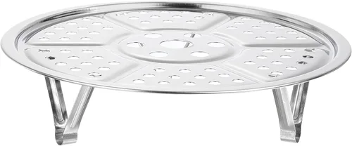 Miniatura 11 de uxcell Rejilla de vaporización de acero inoxidable con soporte, bandeja de vaporización de 26 cm para utensilios de cocina al vapor, olla a presión