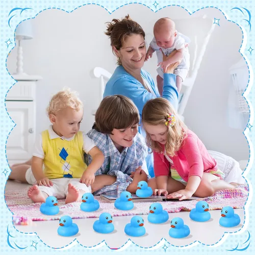 Miniatura 7 de Hungdao 48 mini patos de goma de 2 pulgadas para niños, regalos de fiesta, patos de baño a granel, juguetes flotantes de piscina de verano, patos