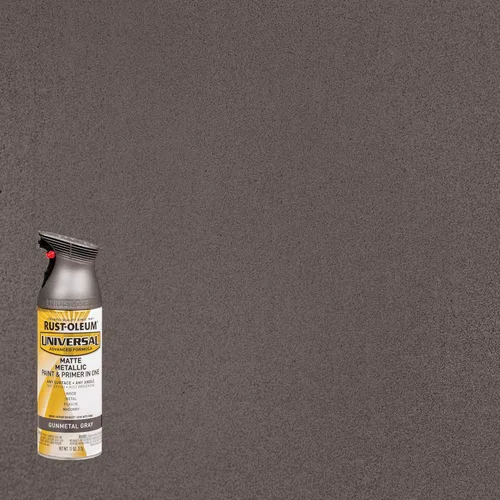 Miniatura 2 de Rust-Oleum 353091 Pintura en aerosol metálica universal para todas las superficies, 11 onzas, gris plomizo mate (paquete de 2)