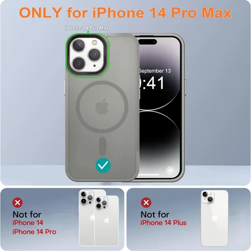 Miniatura 228 de Fuerte magnético para iPhone 11, compatible con Magsafe, [resistente a caídas de 13 pies] Funda trasera translúcida mate con sensación de piel