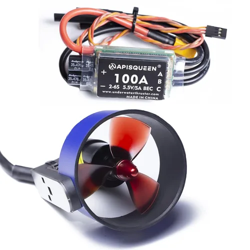 Miniatura 8 de Propulsor Submarino U5 de 12-24V 800W, Motor sin Escobillas de Empuje de 15.4 Libras, Uso en Agua Dulce, para Botes Inflables, Kayaks (CCW)