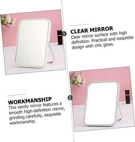 Miniatura 9 de FOMIYES 1pc espejo de vanidad luces plegable soporte para cosméticos caseros estilo simple color aleatorio