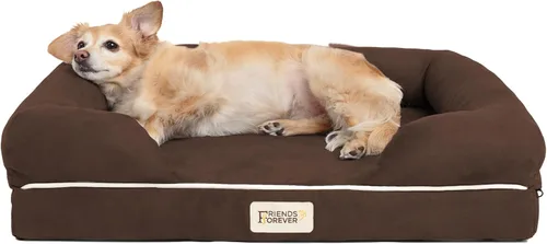 Miniatura 23 de Friends Forever Cama ortopédica para perros extra grandes, sofá cama impermeable de espuma viscoelástica para perros XL con funda extraíble lavable
