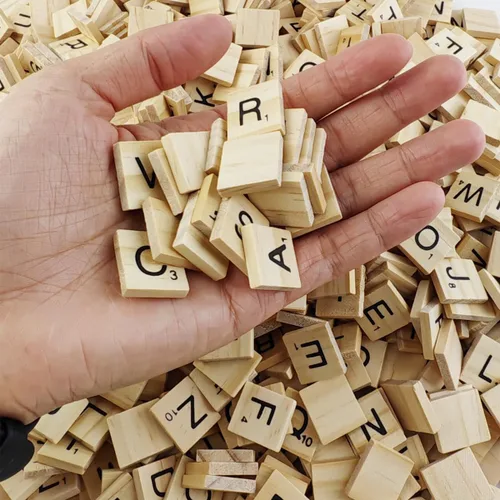Miniatura 3 de GXXMEI 1000 piezas de fichas de letras de madera, letras mayúsculas de la A a la Z para manualidades, ortografía, fichas de reemplazo