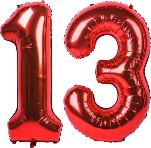 Miniatura 23 de Globo gigante de helio de 40 pulgadas, número 0 rojo, de poliéster, película de aluminio, 0-9, para niña y niño, autoinflable, dígito cero