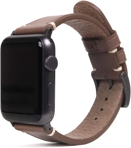 SLG Correa italiana Buttero de cuero para Apple Watch de 1.496 in, 1.575 in, 1.614 in, 1.654 in, correa curtida vegetal para Apple Watch Series