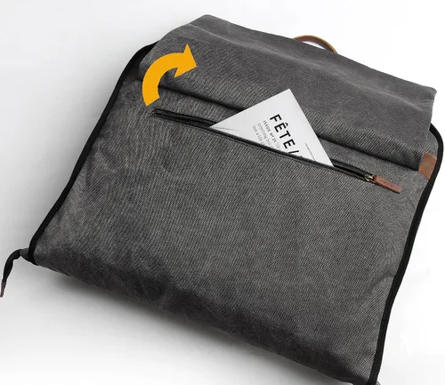 Miniatura 5 de TRITOUR Garment Bags for Travel Leather Canvas Suit Bag with Extended Design Computer Compartment