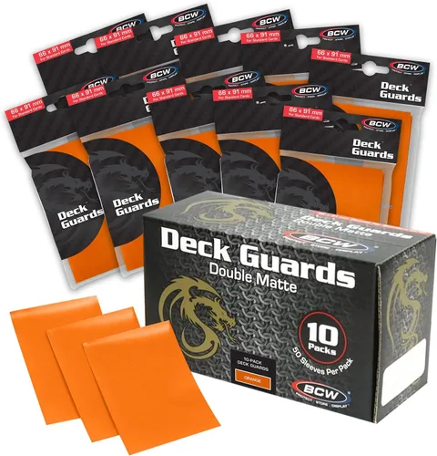 Miniatura 8 de BCW Deck Guard - Fundas dobles mate para tarjetas, caja de 500 unidades (10 paquetes de 50 fundas), sin ácidos, sin PVC, se adapta a tarjetas