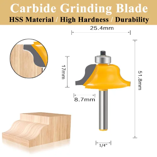 Miniatura 5 de TAIWAIN Router Bit Set 1/4 Inch Shank 3PCS Tongue Groove Edging Router Bits Sets Raised Panel Wood Milling Cutter Tool Door Drawer Cabinet