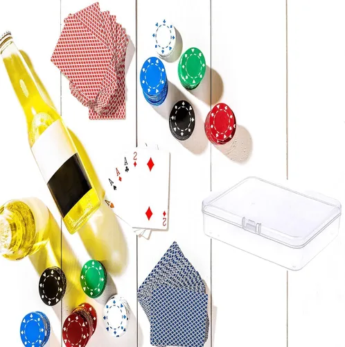 Miniatura 6 de MFDSJ 6 piezas de contenedores de almacenamiento de plástico mini con tapa, caja transparente rectangular de 3.5x2.4 pulgadas para recoger objetos