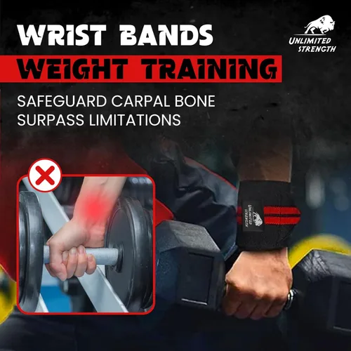 Miniatura 4 de Paquete de 2 pulseras de levantamiento de pesas ilimitadas para entrenamiento de gimnasio, hombres y mujeres, prevenir lesiones y mejorar tu