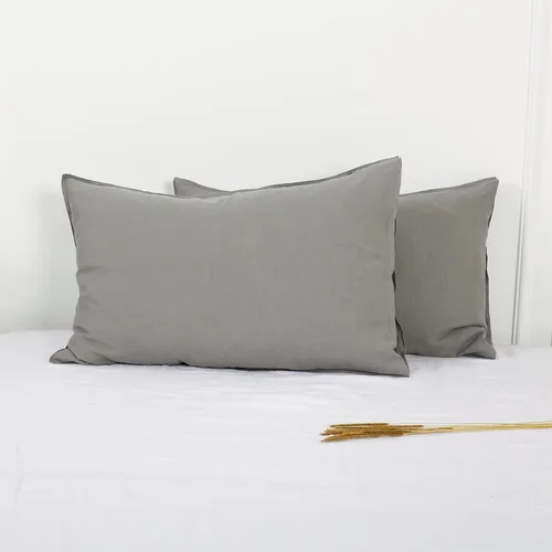 Miniatura 45 de Simple&Opulence - Juego de sábanas de lino 100% lavado, estilo básico, 4 piezas (1 sábana encimera y 1 sábana bajera y 2 fundas de almohada), lino