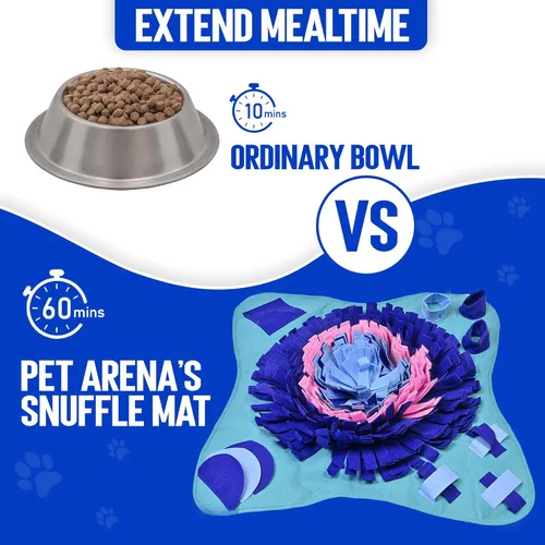 Miniatura 7 de PET ARENA Alfombrilla de olfateo para perros de razas grandes, gatos - 25" x 25" juguetes de enriquecimiento para perros con alfombrilla de olfateo