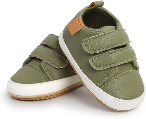 Miniatura 4 de SOFMUO Zapatos deportivos de piel sintética para bebés, niños y niñas, con suela de goma suave, mocasines Oxford para recién nacidos