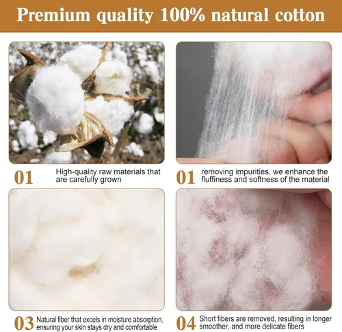 Miniatura 3 de Relleno de algodón natural de 1.5 libras, fibra de bateo cruda, algodón peinado para almohada, sofá, muñecas, relleno de algodón blanco