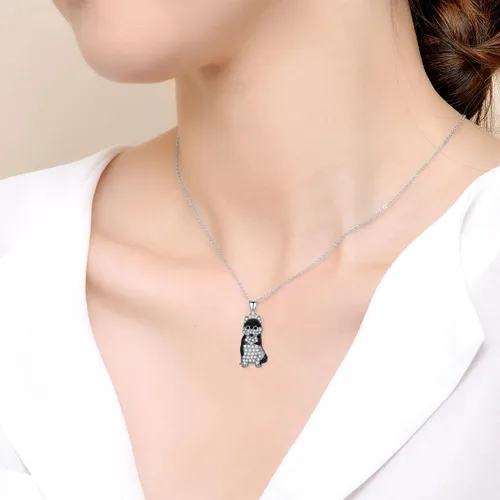Miniatura 107 de Collares con colgante de perro de plata de ley S925 – 24 razas corgi/husky/labrador/pastor para mujer