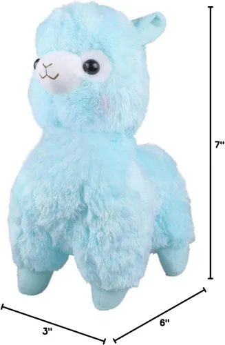 Miniatura 4 de Peluche suave de alpaca azul con forma de cordero – 7 pulgadas, cojín de peluche, regalo de San Valentín para novia, niños y amigos